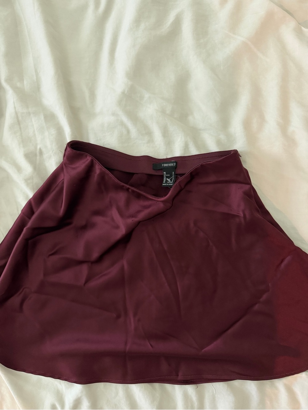Forever 21 Wine Red Circle Skater Skirt